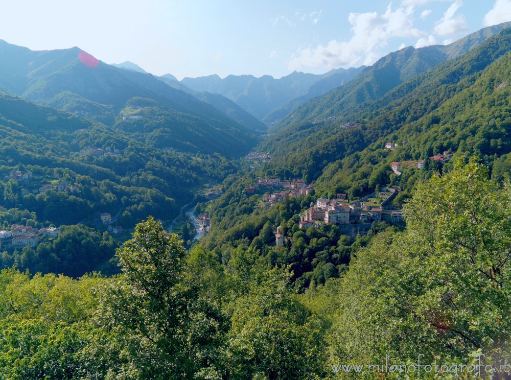 Oriomosso (Biella) - Vista dal Belvedere della Pila sull'Alta Valle del Cervo